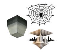 Decalcomania Da Muro Angolare Illusione Ottica 3D - Arte Geometrica Moderna Staccabile E Incollabile - Adesivo Prospettico In Vinile Rimovibile Per Creare Spazio E Profondità - Decorazione Per La Casa