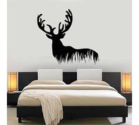 Decalcomania da parete con cervi e sagoma di animali selvatici, in vinile, per finestra, camera da letto, caccia, hobby, club, decorazione per interni, arte 42 x 46 cm
