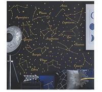 Decalcomania da parete con costellazione con dodici costellazioni e stelle, adesivi da parete per cameretta dei bambini, decorazione artistica per cameretta dei bambini, YU15 (oro)