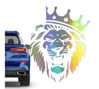 Decalcomania del volto di leone per auto, adesivo per auto di leone, Decorazione adesivo per con decalcomania per finestra, Forte adesività, riflette la luce, fantastiche decalcomanie per laptop