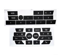Decalcomania di riparazione per interruttore per BMW Serie 7 F02 Climate Control Radio A/C Button Sticker Black Vinyl Overlay Set