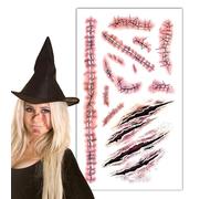 Decalcomania facciale di Halloween del terrore, decalcomania facciale