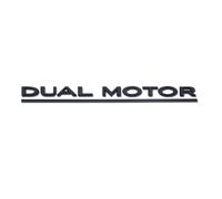 Decalcomania for bagagliaio auto con logo e lettere DUAL-Motor in ABS 3D, compatibile con gli adesivi con emblema Y del modello 3.(Matt Black)