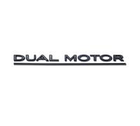 Decalcomania for bagagliaio auto con logo e lettere DUAL-Motor in ABS 3D, compatibile con gli adesivi con emblema Y del modello 3.(Glossy Black)