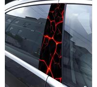 Decalcomania impermeabile 3D con motivo crepa per la portiera dell'auto e il pilastro B che fornisce una personalizzazione elegante e esterna del veicolo (B)