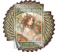 Decalcomania interruttore della luce: paraurti in vinile per esterni e Into The Garden I Go to Lose My Mind and Find My Soul, motivazionale, per adulti rivestiti, cartelli vintage divertenti (8 x 12