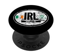 Decalcomania ovale con bandiera e arpa dell'Irlanda PopSockets PopGrip Adesivo