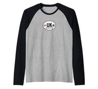 Decalcomania ovale con bandiera e stemma del Regno Unito Maglia con Maniche Raglan