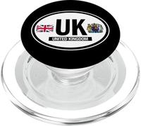 Decalcomania ovale con bandiera e stemma del Regno Unito PopSockets PopGrip per MagSafe