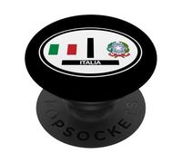 Decalcomania ovale con bandiera e stemma dell'Italia PopSockets PopGrip Adesivo