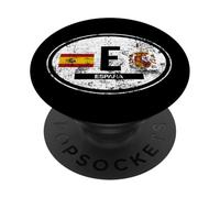 Decalcomania ovale per auto, con bandiera e stemma, stampa invecchiata PopSockets PopGrip Adesivo
