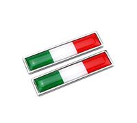 Decalcomania per adesivi per auto bandiera italiana, 2 pcs Emblema per auto tricolore decalcomanie in metallo logo per parafanghi anteriori, paraurti, tronco