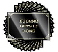 Decalcomania per infermiera con scritta in lingua inglese "Eugene Gets It Done", simpatica scritta in lingua inglese "Nurse Week", resistente ai raggi UV, in vinile, per garage, da uomo, divertente (8