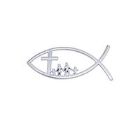 Decalcomania Per La Decalcomania Auto Decal Metallo Adesivo Paraurti Della Finestra Emblemi Pesci Cristiani Adesivi Religiosi Accessorio Religioso
