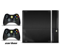 Decalcomania per Xbox 360 E Gioco Console & Controller Adesivo Design Carbon