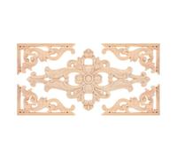 Decalcomanie 5 pezzi decorativi in legno applique for mobili onlay decalcomanie for intaglio del legno fai da te ad angolo for armadio, guardaroba, porta letto per sculture in legno