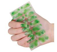Decalcomanie a tema verde vivace per celebrare giorno Patrizio Adesivi Design semplice da usare e intuitivo 1 foglio adesivi NotToxic Unguis