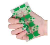 Decalcomanie a tema verde vivace per celebrare giorno Patrizio Adesivi Design semplice da usare e intuitivo 1 foglio adesivi NotToxic Unguis