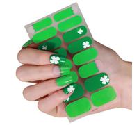 Decalcomanie a tema verde vivace per celebrare giorno Patrizio Adesivi Design semplice da usare e intuitivo 1 foglio adesivi NotToxic Unguis