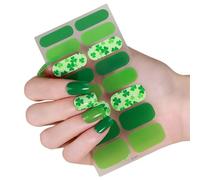 Decalcomanie a tema verde vivace per celebrare giorno Patrizio Adesivi Design semplice da usare e intuitivo 1 foglio adesivi NotToxic Unguis