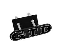 Decalcomanie adesive con stemma distintivo della griglia anteriore GTD in metallo 3D(Silver black)
