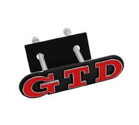 Decalcomanie adesive con stemma distintivo della griglia anteriore GTD in metallo 3D(Silver red)