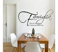 Decalcomanie adesive da parete in vinile rimovibili che citano dove inizia la vita, l'amore non finisce mai, adesivo da parete con scritte 57X27Cm