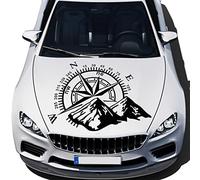 Decalcomanie Auto,Bussola con Adesivi Mountain Jeep, Impermeabile Vinile Cofano Decalcomania/Auto finestrino/Auto Grafica Lato Corpo, Adesivi Auto per Jeep per Wrangler SUV Ford Decorazione, Camp