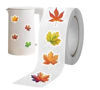 Decalcomanie Autunno | 500 Pezzi di Decalcomanie in Foglie d'Acero per Scrapbooking | Fogli per Bottiglie D'Acqua Planner e Diario del Ringraziamento Autunno