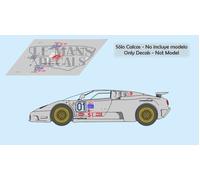Decalcomanie Bugatti EB110 Watkins Glen 1995 01 1:32 1:43 1:24 1:18 slot calcas