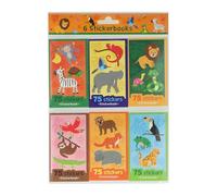 Decalcomanie con animali selvatici - Set di 6 adesivi per bambini