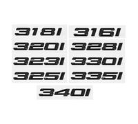 Decalcomanie con emblema distintivo for lettere del bagagliaio dell'auto in ABS 3D for Serie 3 320i 325i 328i 330i 335i E46 E90 E91 F30 318i 316i(Gloss Black,330i)