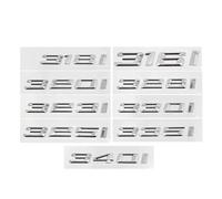Decalcomanie con emblema distintivo for lettere del bagagliaio dell'auto in ABS 3D for Serie 3 320i 325i 328i 330i 335i E46 E90 E91 F30 318i 316i(Gloss Silver,328i)