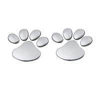 Decalcomanie Con Stampa Della Zampa Adesivi Per Impronte Di Cani 3D Autoadesivi Decorazione Per Auto Argento 2 Pezzi Decorazioni Per Auto Con Stampa Della Zampa, Adesivo 3D Con Stampa Della Zampa