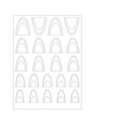 Decalcomanie creative per unghie con stencil decalcomanie adesivi per unghie Disegni artistici unici Facile applicazione Tonalità di lunga durata Stencil Nail