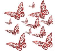 Decalcomanie da parete 3D a forma di farfalla, per decorare la casa, soggiorno, camera da letto, corridoio, asilo, decorazione per interni, festa di nozze (B)