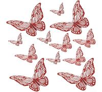 Decalcomanie da parete 3D a forma di farfalla, per decorare la casa, soggiorno, camera da letto, corridoio, asilo, decorazione per interni, festa di nozze (C)