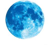 Decalcomanie da parete che si illuminano al buio, a forma di luna e pianeta, per camera dei bambini, soggiorno, camera da letto e area giochi, styling (A)