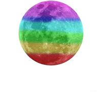 Decalcomanie da parete che si illuminano al buio, a forma di luna e pianeta, per camera dei bambini, soggiorno, camera da letto e area giochi, stile (L)