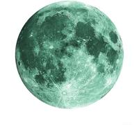 Decalcomanie da parete che si illuminano al buio, a forma di luna e pianeta, per camera dei bambini, soggiorno, camera da letto e area giochi (G)