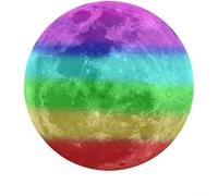 Decalcomanie da parete che si illuminano al buio, a forma di luna e pianeta, per camera dei bambini, soggiorno, camera da letto e area giochi (J)