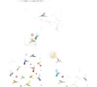 Decalcomanie da parete con colibrì e fiori che si illuminano al buio, progettate per camera da letto, soggiorno, sala giochi e sala studio, decorazione d'interni (YG-B103 luce blu)