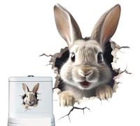 Decalcomanie da parete per camera da dei bambini, 30 x 30 cm, adesivo da parete con coniglio, adesivo da parete con coniglio, dipinti per finestrini auto e paraurti, coniglietto confezionato al