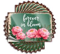Decalcomanie da uomo Peel and Stick - Forever in Bloom: A Celebration of Life's Beauty Door Mini vinile impermeabile per Quick (8 x 12 cm)
