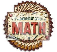 Decalcomanie decorative per patio, facili da applicare, matematica è divertente: un viaggio gioioso attraverso i numeri, illusione ottica, pellicola rigida da staccare e attaccare (6 x 9 cm)