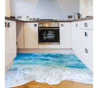 Decalcomanie Decorative Spiaggia Onde Adesivi Pavimenti PVC Non Danneggianti per
