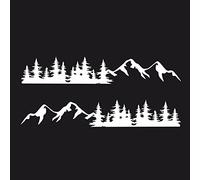 Decalcomanie e adesivi per auto, Riloer 2 pezzi decalcomanie e adesivi universali in PVC per camion auto pick-up Jeep RV SUV barca, montagne e alberi modello decalcomanie decorative impermeabili