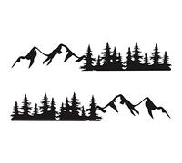 Decalcomanie e adesivi per auto, Riloer 2 pezzi decalcomanie e adesivi universali in PVC per camion auto pick-up Jeep RV SUV barca, montagne e alberi modello decalcomanie decorative impermeabili