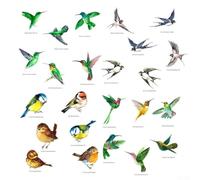 Decalcomanie elettrostatiche deterrenti contro gli uccelli, per strutture commerciali ed educative in vetro, confezione da 6 (#3)