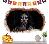 Decalcomanie emozionanti zombie, adesivi spettrali di Halloween, decorazione da parete per interni ed esterni automobilistici che sfondano la parete per camera da letto, aula